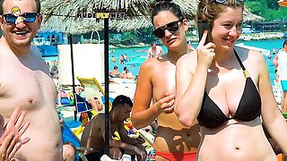 Raven haired goddess nudist shows off her body