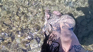 Outdoor Blowjob by the Sea From a Horny Stranger on the Nudist Beach