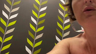 Naked Pissing and Cheeky Little Butthole Flash in Public Toilets