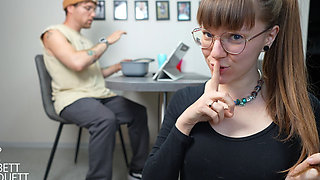 Sneaky Masturbation Under the Table!!