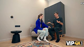 Vip4k. two russian nymphomaniacs providing a man a proper all the way eating