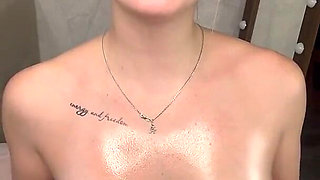Playing and Oiling My Tits