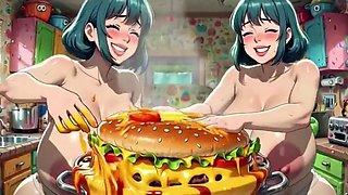 Noirs Funny Cartoon Kitchen