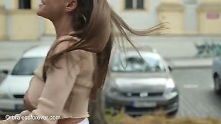 Busty Long-Haired Teen Josephine Jacksons Public Nudity