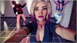 Hot Stewardess And A Horny Guy With Huge Cock With Car Toon