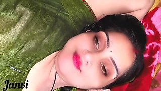 Hot Hindi Stepsister Invites Me For Sex In Bedroom - Janvibhabhii & Muskaan Sharma Indian Desi Fucking