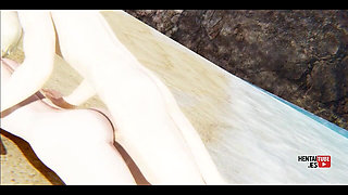 Genshin Impact Hentai - Lumine Is Fucked in the Beach - Asian Japanese Anime Manga Porn