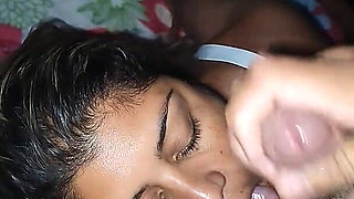 Stepmom Sucks Stepson's Cock Until She Gets the Milk Out