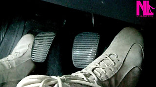 Driving and Pedal Pumping in Suede Soft Flat Boots