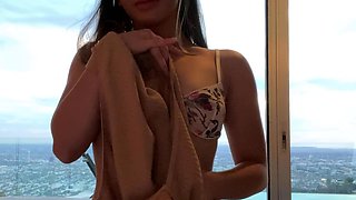 Emo teen on solo webcam masturbation