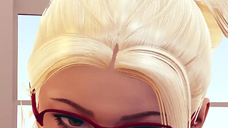 Boss Fucking Secretary After Partners Left the Office