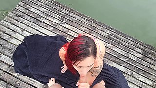 Well-endowed redhead latina offers premium action in outdoor hookup
