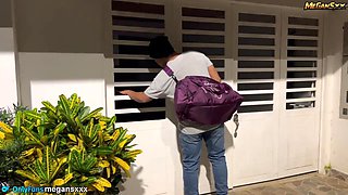 MeGanSxxs Big Latina Ass Banged by Sneaking Thief at Home