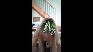 Homemade MILF Slave Degradation: Piss Drinking Facesit Punishment for May Day