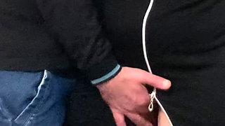Strange Perv Fingering MILF Pussy in Public