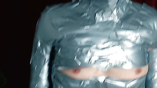 Hardcore Corporal Punishment with Upper Leg Caning and CBT While in Tape Bondage