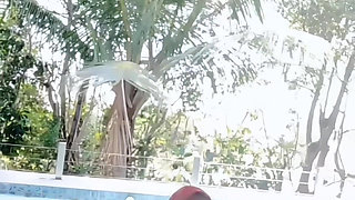 Hijab Nude in Swimming Pool