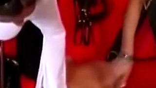 Dominant MILFs Pegging Collared Slaves with Thick Strap-ons