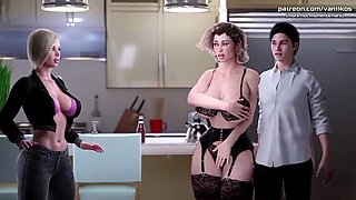 MILF Stepmom vs Teen Stepsister – Who Has The Best Ass? Old vs Young Hentai