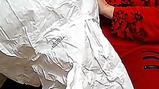 BBW Mature Redheaded Nurse Vicki Blows up Inflatable Snowman for You