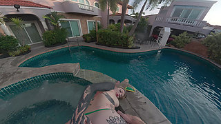 Busty Madisson Ink Gives Me Sloppy Jacuzzi Blowjob Before I Pound Her From Behind Raw