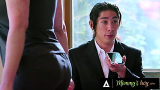 MUMMY'S GUY - Big-chested COUGAR Lauren Phillips Gives 18yo Journalist A Nuru Rubdown For Research Purposes