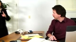 Beautiful Brunette Big Boobs Rides Fake Cock