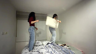 We Had Fun Playing in Bed to Jump
