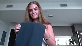 Little Step Sister Blowjob & Cum in Mouth - Family Therapy Roleplay with Alex Adams and Arabella Rose