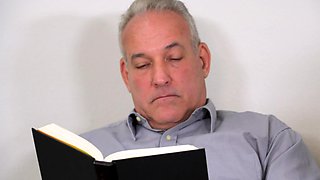 Nerdy schoolgirl fucked by stepbro in front of grandpa