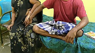 Aunty taught me college lessons. I gently rubbed her hips and licked her pussy. I had with her.