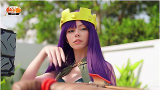 Clash Royale Cosplay: Mega Knight Battles For Dagger Duchesss Tight Wet Pussy!