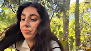 Katty West Takes Public Beach Facial After Caught Blowjob