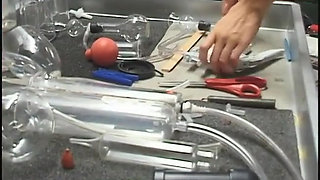 Dirty mistress puts her slave to breastfeed and drink milk