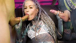 Extreme Dap & Massive Squirt Threesome with Deepthroat