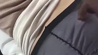 Crowded Bus Rush. Black Stockings Lady Feels Close Press, Curves Draw Eyes as She Guides It Closer - Part 3