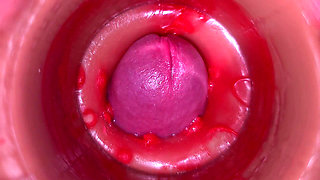 Camera in Vagina, Cervix POV, Creampie