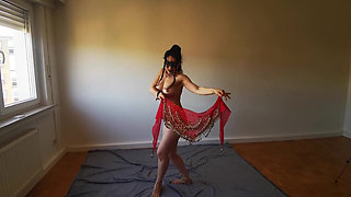 Sexy Arab Slave Performs Hot Dance - Bellydancing Belt Striptease Ends Totally Naked