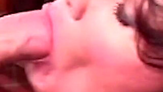 Busty Brunette MILF Gets Her Tits Covered in Cum