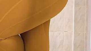 Pissing My Self Wearing Nylon Leggings in the Shower