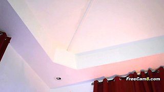 Steamy Cutie with Perfect Breasts Fingering Her Wet Snatch