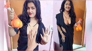 Hot desi bhabhi brought apples for her brother-in-law