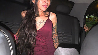 Two Hot Girls Caught Him Masturbating Inside the Car and Helped Him Cum