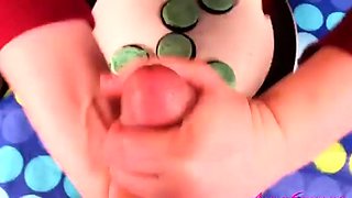 sexy nylon fetish cumshot