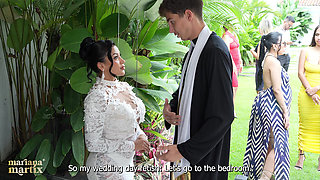 The Martix Wedding Chapter IV - Mariana Fucks the Priest in a Bathroom After Getting Married