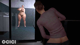 Big Woman Bathing