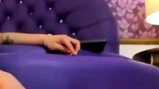 Amateur sexy latina model in skirt and pantyhose