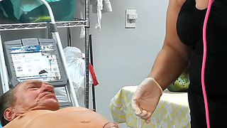 Michelle Del Rio Examines Larry Longdon