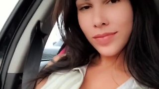 Busty Czech amateur fucks outdoor in public