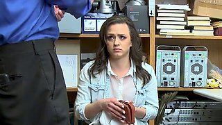 Sexy teenager gets her huge meatpipe fix in office